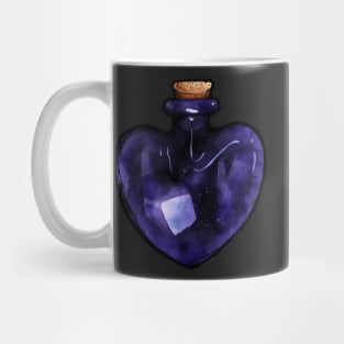 Purple heart shaped glass spell jar sticker Mug